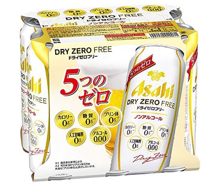 アサヒ飲料 ドライゼロ フリー(6缶パック) 500ml缶×24本入×(2ケース)｜ 送料無料 炭酸飲料 ノンアルコール飲料 ビール系 缶