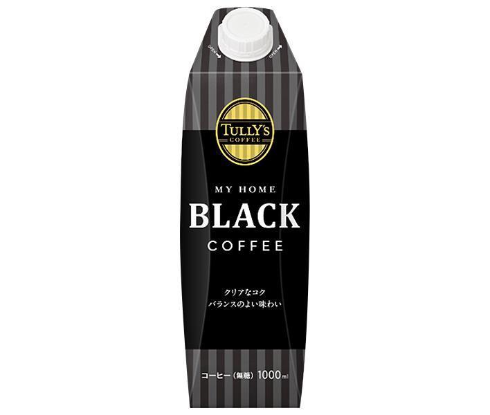 伊藤園 TULLY'S COFFEE(タリーズコーヒー) ブラック 1L紙パック×6本入×(2ケース)｜ 送料無料 無糖 珈琲 コーヒー 紙パック