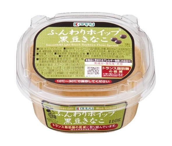 カンピー ふんわりホイップ 黒豆きなこ 110g×6個入｜ 送料無料 ジャム ホイップ 嗜好品 Kanpy