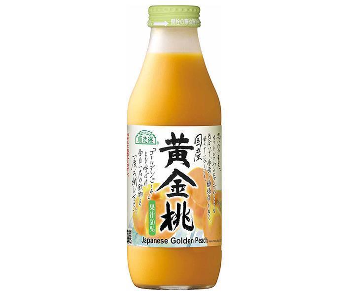 マルカイ 順造選 国産黄金桃 500ml瓶×12本入×(2ケース)｜ 送料無料 ももジュース 国産 もも 桃 ピーチ ..