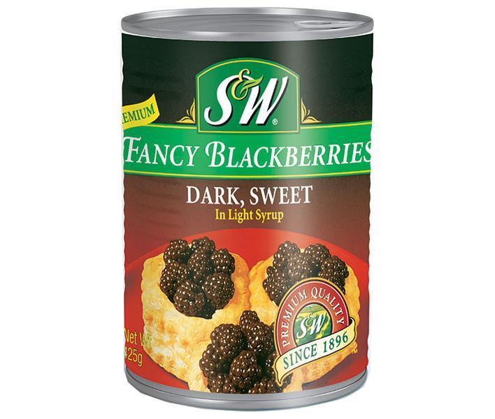 リードオフジャパン S&W ブラックベリー 4号缶 425g×12個入｜ 送料無料 ベリー 缶詰 S&W ブラックベリー デザート フルーツ