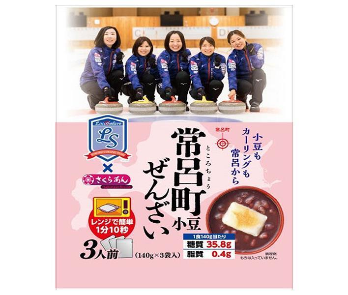 谷尾食糧工業 常呂町小豆ぜんざい3人前 (140g×3P)×12袋入｜ 送料無料 お菓子 和菓子 ぜんざい 北海道産小豆のサムネイル