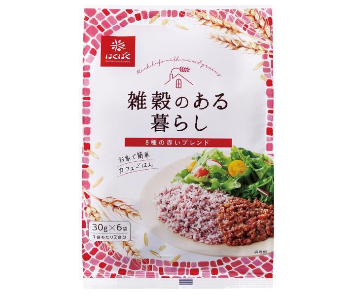 JANコード:4902571161196 原材料 黒米(国産)、もち大麦、赤たかきび、赤米、米粒麦、キヌア、焙煎大豆(挽き割り)、黒ごま 栄養成分 (1袋(30g)当たり)エネルギー108kcal、たんぱく質3.3g、脂質1.9g、炭水化物20.7g、糖質18.3g、食物繊維2.4g 内容 カテゴリ：一般食品、雑穀、袋サイズ：170〜230(g,ml) 賞味期間 (メーカー製造日より)360日 名称 炊飯用穀類 保存方法 直射日光・湿気を避け、常温で保存してください。 備考 製造者:株式会社はくばく 山梨県南巨摩郡富士川町最勝寺1351 ※当店で取り扱いの商品は様々な用途でご利用いただけます。 御歳暮 御中元 お正月 御年賀 母の日 父の日 残暑御見舞 暑中御見舞 寒中御見舞 陣中御見舞 敬老の日 快気祝い 志 進物 内祝 %D御祝 結婚式 引き出物 出産御祝 新築御祝 開店御祝 贈答品 贈物 粗品 新年会 忘年会 二次会 展示会 文化祭 夏祭り 祭り 婦人会 %Dこども会 イベント 記念品 景品 御礼 御見舞 御供え クリスマス バレンタインデー ホワイトデー お花見 ひな祭り こどもの日 %Dギフト プレゼント 新生活 運動会 スポーツ マラソン 受験 パーティー バースデー 類似商品はこちらはくばく 雑穀のある暮らし 赤いブレンド 185,212円はくばく 発芽づくし6穀ブレンド 180g×63,481円はくばく 発芽づくし6穀ブレンド 180g×66,197円はくばく 発芽玄米と八穀ごはん 180g×6袋2,736円はくばく 発芽玄米と八穀ごはん 180g×6袋4,706円はくばく 発芽玄米と八穀ごはん 250g×6袋5,419円はくばく お豆ホクホク十六穀ごはん 180g×3,306円はくばく お豆ホクホク十六穀ごはん 180g×5,847円はくばく たっぷり素材の雑穀ごはん 240g×3,611円新着商品はこちら2024/5/17桃屋 梅ごのみ スティック 64g×6個入｜ 2,445円2024/5/17桃屋 フライドにんにく バター味 40g瓶×62,801円2024/5/17桃屋 フライドにんにく こしょう味 40g瓶×2,801円ショップトップ&nbsp;&gt;&nbsp;カテゴリトップ&nbsp;&gt;&nbsp;一般食品&nbsp;&gt;&nbsp;その他の一般食品ショップトップ&nbsp;&gt;&nbsp;カテゴリトップ&nbsp;&gt;&nbsp;一般食品&nbsp;&gt;&nbsp;その他の一般食品2024/05/18 更新 類似商品はこちらはくばく 雑穀のある暮らし 赤いブレンド 185,212円はくばく 発芽づくし6穀ブレンド 180g×63,481円はくばく 発芽づくし6穀ブレンド 180g×66,197円新着商品はこちら2024/5/17桃屋 梅ごのみ スティック 64g×6個入｜ 2,445円2024/5/17桃屋 フライドにんにく バター味 40g瓶×62,801円2024/5/17桃屋 フライドにんにく こしょう味 40g瓶×2,801円