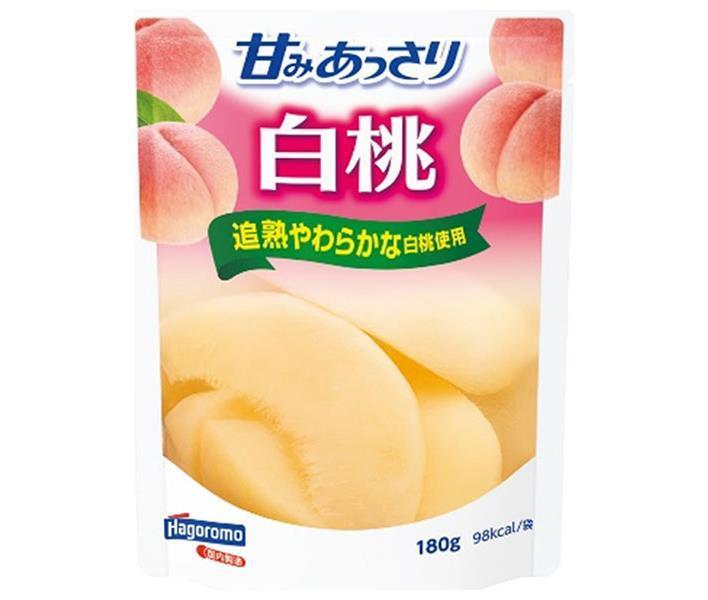 はごろもフーズ 甘みあっさり 白桃 180gパウチ×6袋入×(2ケース)｜ 送料無料 フルーツ 果物 桃 もも モモのサムネイル