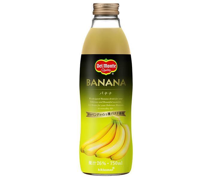 デルモンテ バナナ 750ml瓶×6本入｜ 送料無料 ジュース 果汁 食物繊維 カリウム