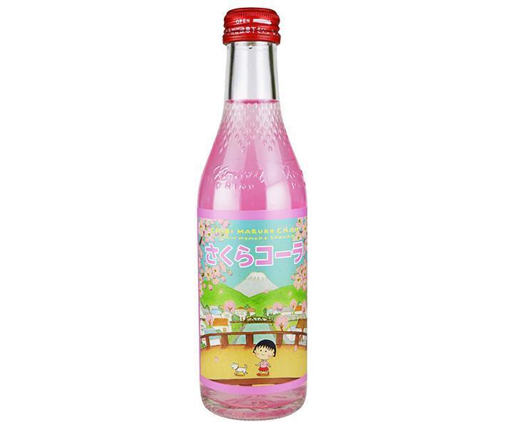 木村飲料 ちびまる子ちゃん さくらコーラ 240ml瓶×20本入｜ 送料無料 炭酸飲料 コーラ ビン 桜味のコーラ まるちゃんのサムネイル