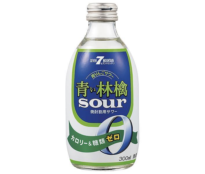 ヤマモリ 青りんごサワー 300ml瓶×24本入｜ 送料無料 炭酸飲料 瓶 果汁 青リンゴ 青林檎