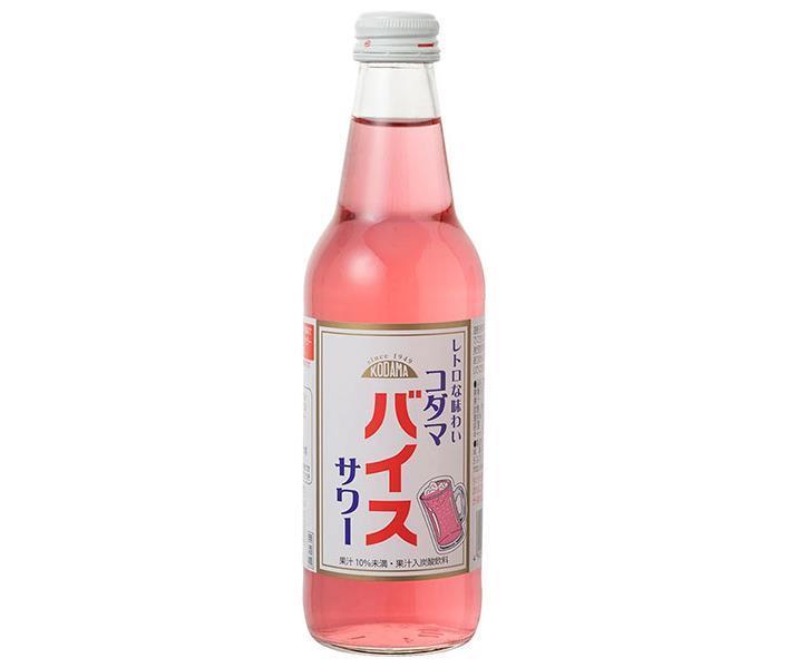 コダマ飲料 コダマバイスサワー 340ml瓶×15本入×(2ケース)｜ 送料無料 炭酸飲料 割り材 瓶 果汁 ワンウェイ瓶 しそうめエキス入