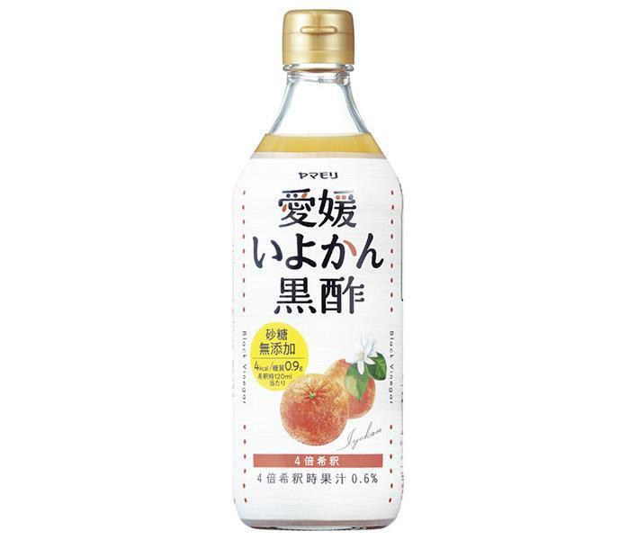 ヤマモリ 砂糖無添加 愛媛いよかん黒酢 500ml瓶×6本入×(2ケース)｜ 送料無料 黒酢ドリンク 健康酢 酢飲..