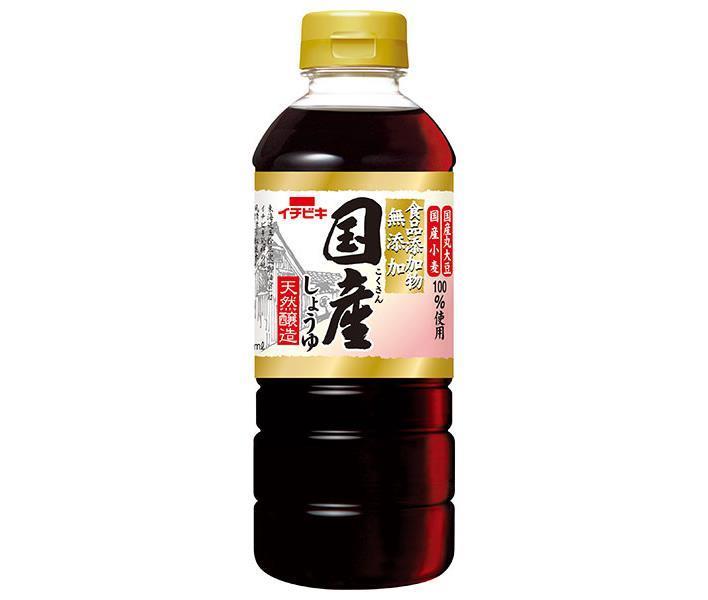 イチビキ 無添加国産しょうゆ 500mlペットボトル×8本入｜ 送料無料 一般食品 醤油 調味料 PET こいくち 本醸造