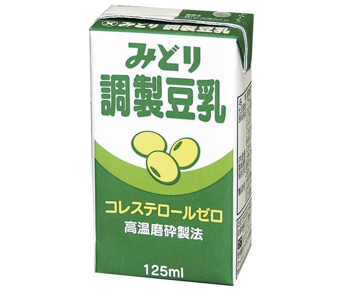 九州乳業 みどり 調製豆乳 125ml紙パック×12本入×(2ケース)｜ 送料無料 豆乳 乳性飲料