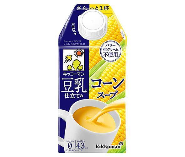 楽天ドリンクマーケット紀文 豆乳仕立てのコーンスープ 500ml紙パック×12本入｜ 送料無料 とうもろこし コレステロールゼロ 化学調味料無添加 デルモンテ