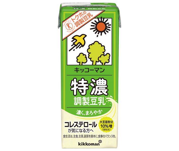 キッコーマン 特濃調製豆乳【特定保健用食品 特保】 200ml紙パック×18本入｜ 送料無料 豆乳 キッコーマン 調整 200ml トクホ