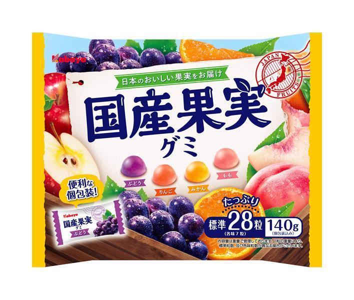 カバヤ 国産果実グミ 140g×10袋入×(2ケース)｜ 送料無料 お菓子 グミ 袋 個包装 国内産果汁のサムネイル