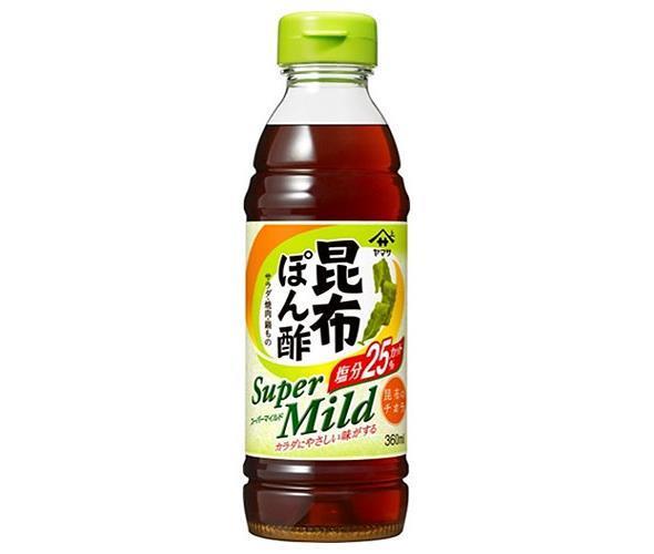 ヤマサ醤油 昆布ぽん酢 スーパーマイルド 360mlペットボトル×12本入｜ 送料無料 一般食品 調味料 ポン酢 ぽんず