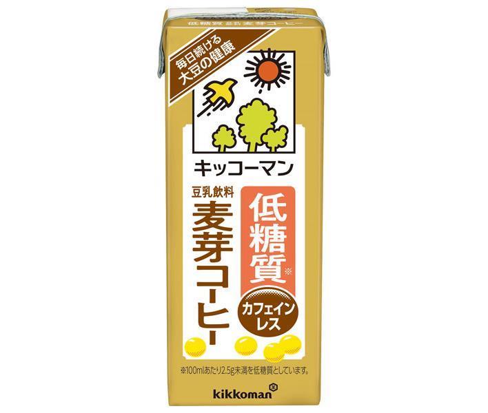 キッコーマン 低糖質 豆乳飲料 麦芽コーヒー 200ml紙パック×18本入×(2ケース)｜ 送料無料 豆乳 キッコーマン コーヒー 珈琲 200ml 糖質