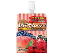 ハウスウェルネス まるでスムージー ベリーミックス＆ピーチ味 150gパウチ×24本入×(2ケース)｜ 送料無料 ゼリー飲料 桃 スムージー ピーチ