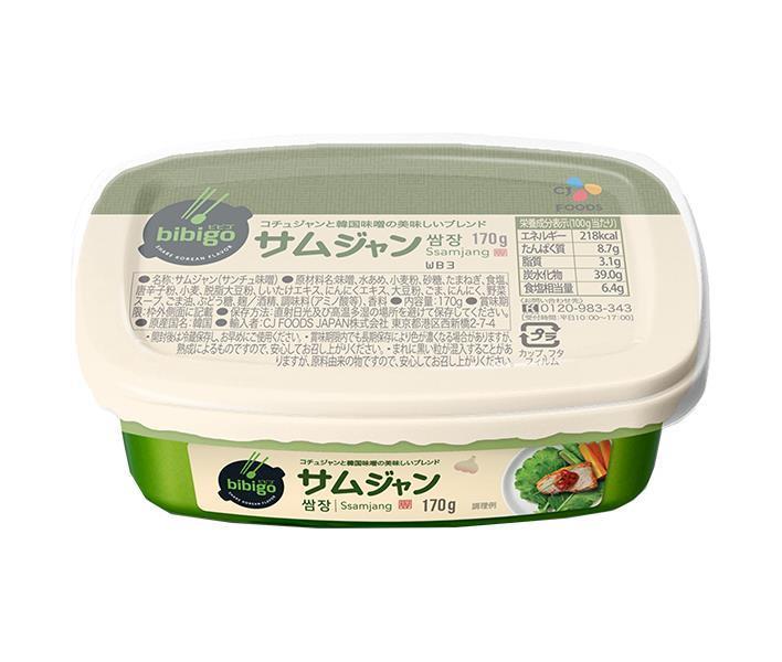 JANコード:8801392026867 原材料 味噌、水あめ、小麦粉、砂糖、たまねぎ、食塩、唐辛子粉、小麦、脱脂大豆粉、しいたけエキス、にんにくエキス、大豆粉、ごま、にんにく、野菜スープ、ごま油、ぶどう糖、麹/酒精、調味料(アミノ酸等)、香料 栄養成分 (100gあたり)エネルギー218kcal、たんぱく質8.7g、脂質3.1g、炭水化物39.0g、食塩相当量6.4g 内容 カテゴリ：一般食品、調味料サイズ:170〜230(g,ml) 賞味期間 (メーカー製造日より)12ヶ月 名称 サムジャン 保存方法 直射日光をさけて保存してください。 備考 原産国名:韓国 輸入者:CJ FOODS JAPAN(株)東京都港区西新橋2-7-4 ※当店で取り扱いの商品は様々な用途でご利用いただけます。 御歳暮 御中元 お正月 御年賀 母の日 父の日 残暑御見舞 暑中御見舞 寒中御見舞 陣中御見舞 敬老の日 快気祝い 志 進物 内祝 %D御祝 結婚式 引き出物 出産御祝 新築御祝 開店御祝 贈答品 贈物 粗品 新年会 忘年会 二次会 展示会 文化祭 夏祭り 祭り 婦人会 %Dこども会 イベント 記念品 景品 御礼 御見舞 御供え クリスマス バレンタインデー ホワイトデー お花見 ひな祭り こどもの日 %Dギフト プレゼント 新生活 運動会 スポーツ マラソン 受験 パーティー バースデー 類似商品はこちらCJジャパン bibigo サムジャン 1706,667円CJジャパン bibigo コチュジャン 203,717円CJジャパン bibigo コチュジャン 206,667円CJジャパン bibigo　本格ユッケジャン 9,948円CJジャパン bibigo　本格ユッケジャン 19,131円CJジャパン bibigo　タッカルビソース 2,635円CJジャパン bibigo　プルコギソース 12,635円CJジャパン bibigo　タッカルビソース 4,503円CJジャパン bibigo　ヤンニョム チキン2,635円新着商品はこちら2024/5/15ピエトロ タニタカフェ監修 フライドオニオン 6,313円2024/5/15イチビキ 塩糀の白身魚バター蒸しの素 ガーリッ7,765円2024/5/15モランボン 牛すじ入り スタミナ まぜうどんの3,186円ショップトップ&nbsp;&gt;&nbsp;カテゴリトップ&nbsp;&gt;&nbsp;一般食品&nbsp;&gt;&nbsp;調味料ショップトップ&nbsp;&gt;&nbsp;カテゴリトップ&nbsp;&gt;&nbsp;一般食品&nbsp;&gt;&nbsp;調味料2024/05/16 更新 類似商品はこちらCJジャパン bibigo サムジャン 1706,667円CJジャパン bibigo コチュジャン 203,717円CJジャパン bibigo コチュジャン 206,667円新着商品はこちら2024/5/15ピエトロ タニタカフェ監修 フライドオニオン 6,313円2024/5/15イチビキ 塩糀の白身魚バター蒸しの素 ガーリッ7,765円2024/5/15モランボン 牛すじ入り スタミナ まぜうどんの3,186円