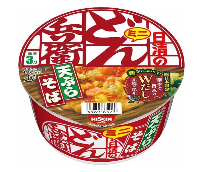 日清食品 日清のどん兵衛 天ぷらそばミニ [西] 46g×24(12×2)個入｜ 送料無料 インスタント 即席 カップ麺 そば 天ぷら ミニ どん兵衛