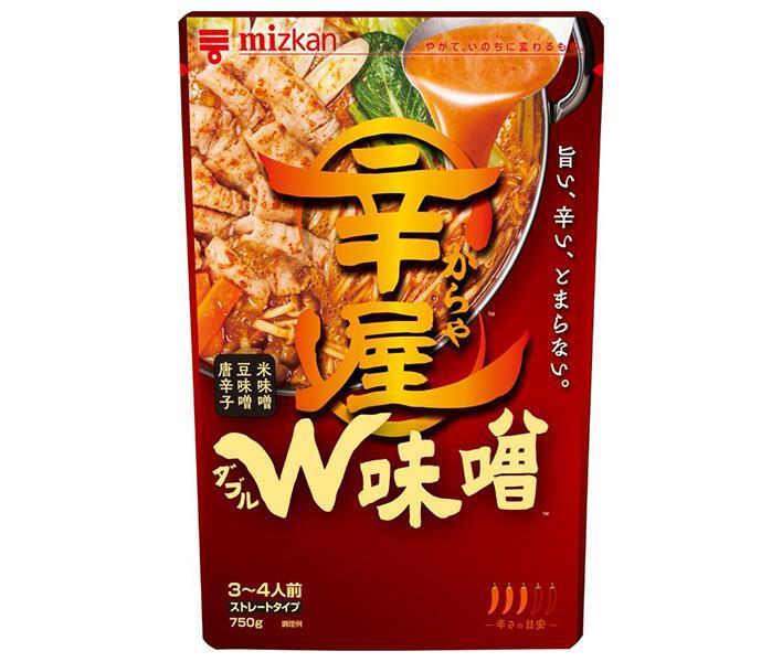 ミツカン 辛屋 W味噌鍋つゆ ストレート 750g×12袋入｜ 送料無料 調味料 粉末 鍋つゆ 素 鍋スープ