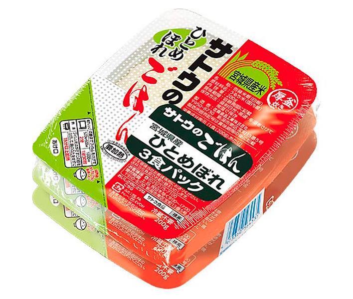 宮城産 ひとめぼれ サトウ食品 サトウのごはん 宮城県産ひとめぼれ 3食セット (200g×3食)×12個入×(2ケース)｜ 送料無料 レトルト サトウの ご飯 米