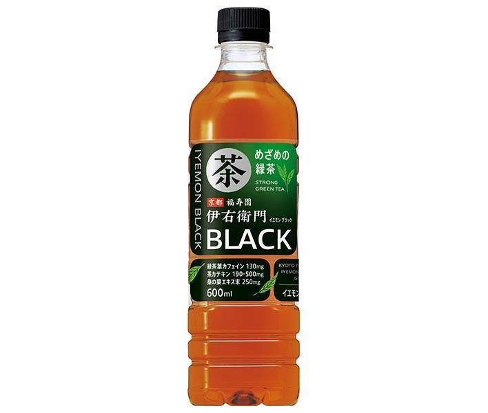 サントリー 伊右衛門(いえもん) BLACK 600mlペットボトル×24本入｜ 送料無料 お茶 茶飲料 緑茶 イエモン PET