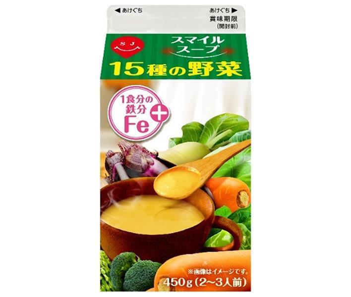 楽天ドリンクマーケットスジャータ スマイルスープ 15種の野菜 450g紙パック×12本入｜ 送料無料 野菜スープ ポタージュスープ 食物繊維