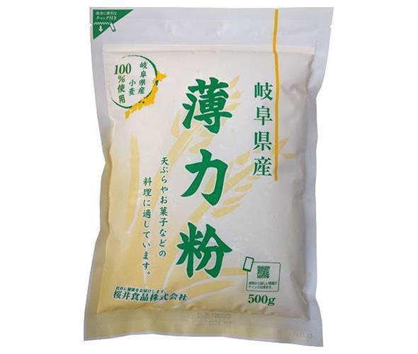 桜井食品 岐阜県産 薄力粉 500g×12袋入×(2ケース)｜ 送料無料 薄力粉 国産 小麦粉 はくりきこ