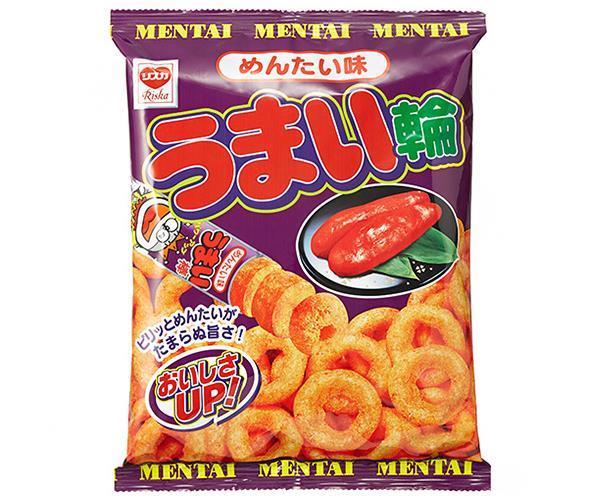 リスカ うまい輪めんたい味 75g×12袋入 メーカー 問屋直送| 送料無料 お菓子 スナック菓子 明太子