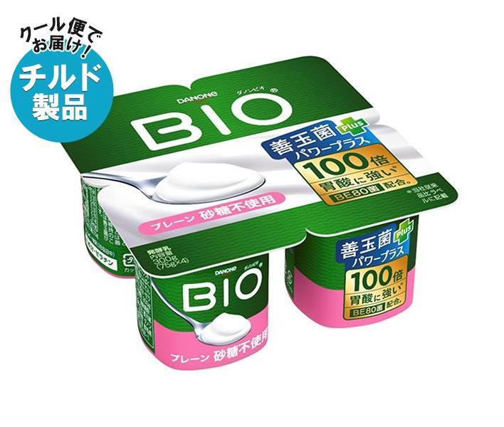 【チルド(冷蔵)商品】ダノンジャパン ダノンビオ BIO プレーン・砂糖不使用 (75g×4)×6個入｜ 送料無料 ダノン ヨーグルト 砂糖不使用 ダノンヨーグルトのサムネイル