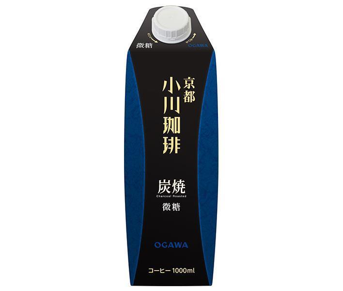 小川珈琲 小川珈琲店 炭焼珈琲 微糖 1000ml紙パック×12本入｜ 送料無料 コーヒー アイス珈琲 アイスコーヒー