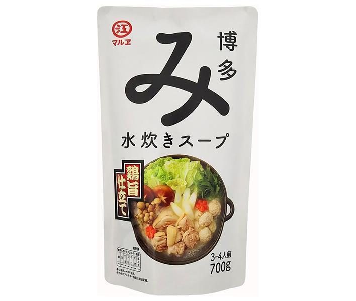 マルエ醤油 博多水炊きスープ 鶏旨仕立て 700g×12袋入｜ 送料無料 一般食品 調味料 鍋スープ 鍋スープ 鍋つゆのサムネイル