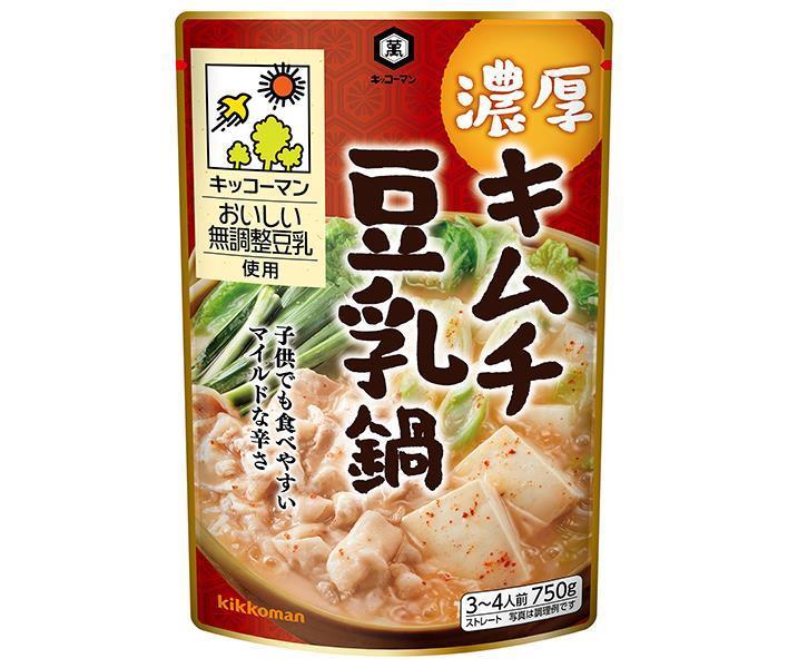 キッコーマン 濃厚キムチ 豆乳鍋 750g×12袋入×(2ケース)｜ 送料無料 キッコーマン 鍋 なべ なべつゆ