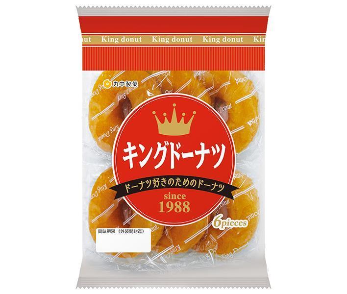 【送料無料・メーカー/問屋直送品・代引不可】丸中製菓 キングドーナツ 6個×6袋入｜ お菓子 洋菓子 ...