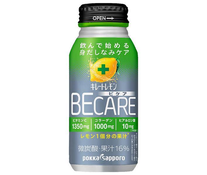 ポッカサッポロ キレートレモン BECARE(ビケア) 190mlボトル缶×30本入｜ 送料無料 炭酸 スパークリング..