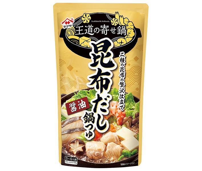 JANコード:4903001955866 原材料 しょうゆ(小麦・大豆を含む)(国内製造)、昆布だし、砂糖、食塩、そうだ節だし、かつお節エキス、昆布(粉末)、枯うるめ節(粉末)、昆布/増粘剤(キサンタン)、酸味料 栄養成分 (1袋(750g)当り)エネルギー83kcal、たんぱく質3.0g、脂質0g、炭水化物16.5g(糖質16.5g、食物繊維0g)、食塩相当量13.1g 内容 カテゴリ：一般食品、調味料、鍋スープ、鍋つゆサイズ：600〜995(g,ml) 賞味期間 (メーカー製造日より)37ヶ月 名称 鍋つゆ（ストレートタイプ） 保存方法 直射日光を避け、常温で保温 備考 販売者:ヤマサ醤油株式会社千葉県銚子市新生町2-10-1 ※当店で取り扱いの商品は様々な用途でご利用いただけます。 御歳暮 御中元 お正月 御年賀 母の日 父の日 残暑御見舞 暑中御見舞 寒中御見舞 陣中御見舞 敬老の日 快気祝い 志 進物 内祝 %D御祝 結婚式 引き出物 出産御祝 新築御祝 開店御祝 贈答品 贈物 粗品 新年会 忘年会 二次会 展示会 文化祭 夏祭り 祭り 婦人会 %Dこども会 イベント 記念品 景品 御礼 御見舞 御供え クリスマス バレンタインデー ホワイトデー お花見 ひな祭り こどもの日 %Dギフト プレゼント 新生活 運動会 スポーツ マラソン 受験 パーティー バースデー 類似商品はこちらヤマサ醤油 王道の寄せ鍋 昆布だし鍋つゆ 醤油8,102円ヤマサ醤油 王道の寄せ鍋 魚介だし鍋つゆ 754,434円ヤマサ醤油 王道の寄せ鍋 魚介だし鍋つゆ 758,102円ヤマサ醤油 王道の寄せ鍋 鶏だし鍋つゆ 塩味 4,434円ヤマサ醤油 王道の寄せ鍋 鶏だし鍋つゆ 塩味 8,102円ヤマサ醤油 うま豚鍋つゆ 焦がし醤油 750g4,434円ヤマサ醤油 うま豚鍋つゆ 焦がし醤油 750g8,102円ヤマサ醤油 うま鶏鍋つゆ 濃厚白みそ 750g4,434円ヤマサ醤油 うま肉鍋つゆ にごり鰹だし 7504,434円新着商品はこちら2024/5/16ヤクルト 珈琲たいむ ブラック 200ml紙パ3,423円2024/5/16ヤクルト 珈琲たいむ ブラック 200ml紙パ6,080円2024/5/16ヤクルト パイナップルジュース 200ml紙パ3,371円ショップトップ&nbsp;&gt;&nbsp;カテゴリトップ&nbsp;&gt;&nbsp;一般食品&nbsp;&gt;&nbsp;調味料&nbsp;&gt;&nbsp;つゆショップトップ&nbsp;&gt;&nbsp;カテゴリトップ&nbsp;&gt;&nbsp;一般食品&nbsp;&gt;&nbsp;調味料&nbsp;&gt;&nbsp;つゆ2024/05/16 更新 類似商品はこちらヤマサ醤油 王道の寄せ鍋 昆布だし鍋つゆ 醤油8,102円ヤマサ醤油 王道の寄せ鍋 魚介だし鍋つゆ 754,434円ヤマサ醤油 王道の寄せ鍋 魚介だし鍋つゆ 758,102円新着商品はこちら2024/5/16ヤクルト 珈琲たいむ ブラック 200ml紙パ3,423円2024/5/16ヤクルト 珈琲たいむ ブラック 200ml紙パ6,080円2024/5/16ヤクルト パイナップルジュース 200ml紙パ3,371円