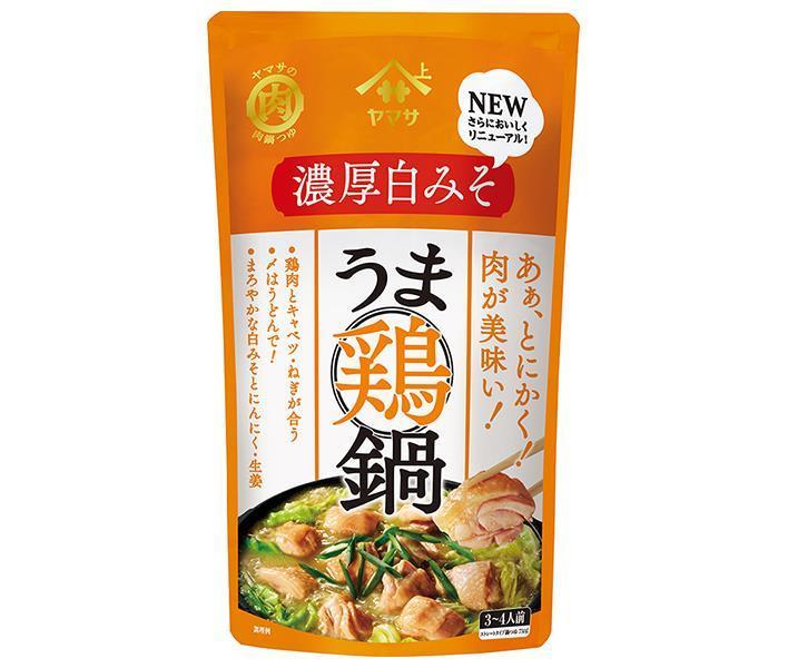 ヤマサ醤油 うま鶏鍋つゆ 濃厚白みそ 750gパウチ×12袋入×(2ケース)｜ 送料無料 一般食品 調味料 鍋スープ 鍋つゆ 白みそ