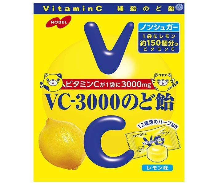 送料無料・メーカー/問屋直送品・代引不可ノーベル製菓VC-3000のど飴90g×6個入｜菓子駄菓子の