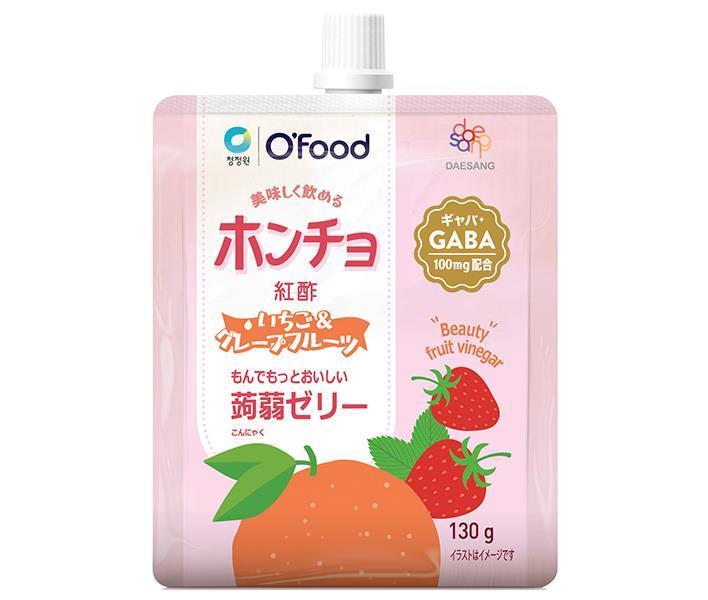 大象ジャパン ホンチョ蒟蒻ゼリー GABA入り いちご＆グレープフルーツ 130gパウチ×30本入×(2ケース)｜ 送料無料 ゼリー飲料 果物 フル..