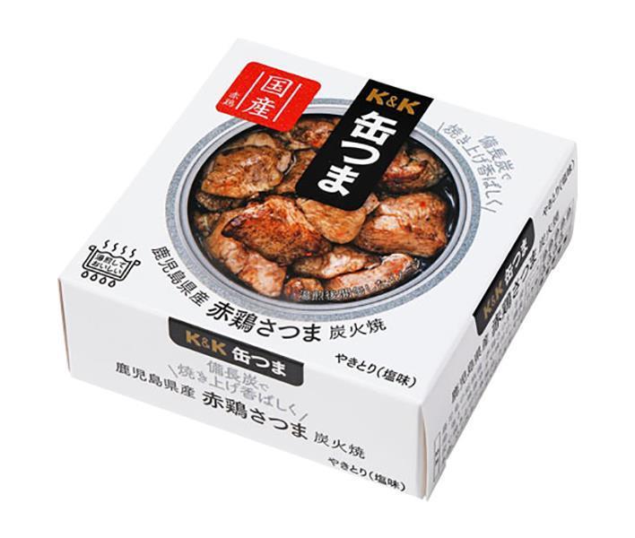 【送料無料・メーカー/問屋直送品・代引不可】国分 K&K 缶つまプレミアム 鹿児島県産 赤鶏さつま炭火焼 EO F3号缶 45g×12個入×(2ケース)｜ 缶詰 つまみ 缶詰 おかず 缶詰め 焼き鳥 やきとり