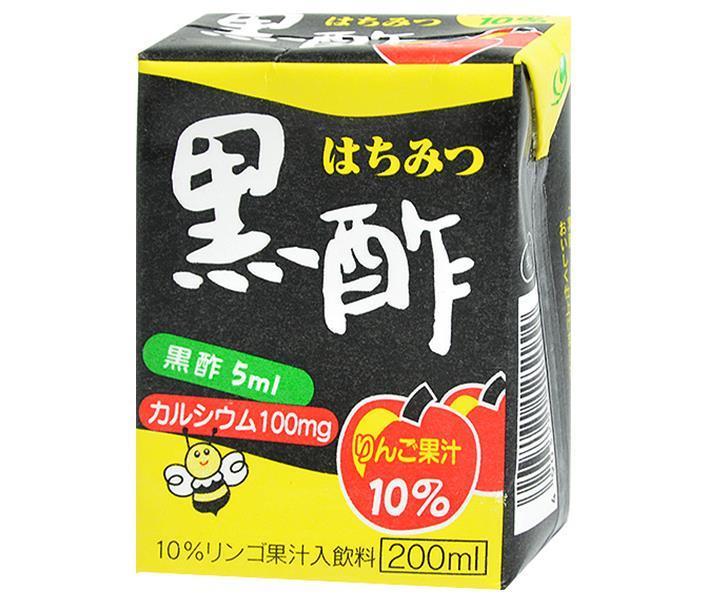 ヨーグルトン乳業 はちみつ黒酢 200ml紙パック×16本入×(2ケース)｜ 送料無料 りんご果汁 カルシウムのサムネイル