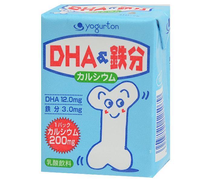 ヨーグルトン乳業 DHA＆鉄分 200ml紙パック×16本入｜ 送料無料 カルシウム DHA 乳酸飲料