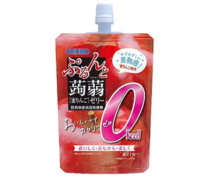 オリヒロ ぷるんと蒟蒻ゼリー カロリーゼロ 蜜りんご 130gパウチ×48本入×(2ケース)｜ 送料無料 こんにゃくゼリー スタンディング 0kcal 蜜りんご