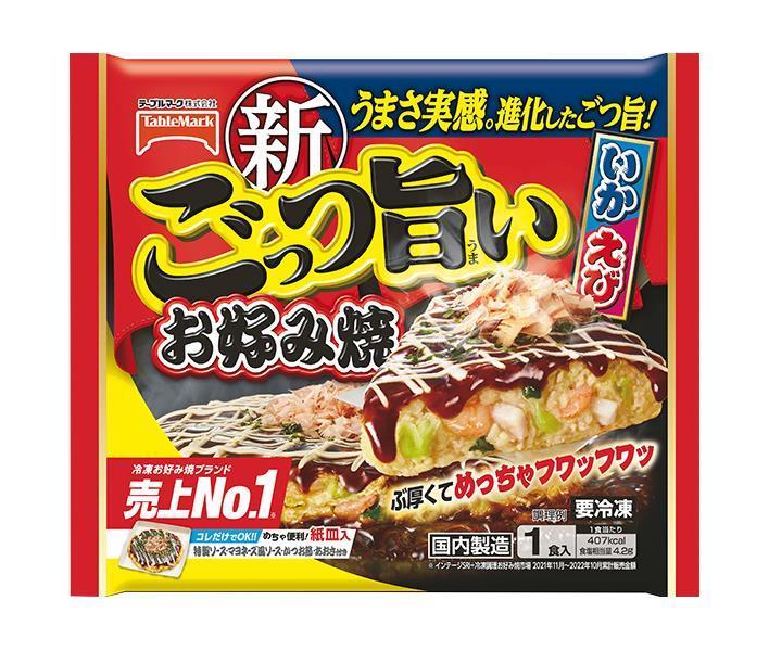 ●宅配便でのお届けとなりますので、配送時の冷凍庫の開閉で商品がやわらかくなってしまう事がございます。 大変申し訳ございませんが、お届け時間帯は午前中でお願いします。 ●お届け時、商品に不備（解凍していないかなど）がないか確認してください。 ※お受取り後の商品の不備に関しましては、代品の補償ができませんので、ご注意ください。 ●こちらの商品は冷凍便でのお届けとなりますので、【冷凍商品】以外との同梱・同送はできません。 そのため、すべての注文分を一緒にお届けできない場合がございますので、ご注意下さい。 ※【冷凍商品】は保存方法が要冷凍となりますので、お届け後は冷凍庫で保管して下さい。 ※代金引き換えはご利用できません。(代金引換でご登録頂いた場合、ご注文をキャンセルさせて頂きます。) ※のし包装の対応は致しかねます。 ※配送業者のご指定はご対応できません。 ※キャンセル・返品・交換は不可とさせていただきます。 ※備考欄への記載は不可とさせていただきます。 ※北海道・沖縄県・離島への配送は不可となります。 JANコード:4901520162253 原材料 【お好み焼】野菜(キャベツ(国産)、ねぎ、やまいも)、全卵、小麦粉、魚肉(いか、えび)、牛脂、卵白、食塩、こんぶエキス調味料、砂糖、風味調味料、香辛料/トレハロース、調味料(アミノ酸等)、増粘剤(キサンタンガム)、(一部にえび・小麦・卵・乳成分・いか・牛肉・大豆・やまいもを含む)【ソース】糖類(砂糖、果糖ぶどう糖液糖)、野菜・果実(トマト、りんご、たまねぎ、にんにく)、たん白加水分解物、醸造酢、食塩、香辛料/増粘剤(加工デンプン)、カラメル色素、調味料(アミノ酸等)、酸味料、(一部に大豆・りんごを含む)【マヨネーズ風ソース】食用植物油脂、砂糖、卵黄、醸造酢、食用精製加工油脂、食塩、乳たん白、香辛料/加工デンプン、調味料(アミノ酸)、(一部に卵・乳成分を含む)【かつお削りぶし】かつおぶし【あおさ加工品】あおさ 栄養成分 (1食(300g)あたり)エネルギー407kcal、たんぱく質17.1g、脂質18.6g、炭水化物42.9g、食塩相当量4.2g 内容 カテゴリ:冷凍食品、お好み焼きサイズ:235〜365(g,ml) 賞味期間 (メーカー製造日より)12ヶ月 名称 お好み焼 保存方法 -18℃以下で保存してください。 備考 販売者:テーブルマーク株式会社東京都中央区築地六丁目4番10号 ※当店で取り扱いの商品は様々な用途でご利用いただけます。 御歳暮 御中元 お正月 御年賀 母の日 父の日 残暑御見舞 暑中御見舞 寒中御見舞 陣中御見舞 敬老の日 快気祝い 志 進物 内祝 御祝 結婚式 引き出物 出産御祝 新築御祝 開店御祝 贈答品 贈物 粗品 新年会 忘年会 二次会 展示会 文化祭 夏祭り 祭り 婦人会 こども会 イベント 記念品 景品 御礼 御見舞 御供え クリスマス バレンタインデー ホワイトデー お花見 ひな祭り こどもの日 ギフト プレゼント 新生活 運動会 スポーツ マラソン 受験 パーティー バースデー 類似商品はこちらテーブルマーク ごっつ旨い 豚モダン 1食×16,207円テーブルマーク ごっつ旨い お好み焼豚玉 1食6,207円テーブルマーク ごっつ旨い ねぎ焼 1食×126,207円かねます お好み焼 ぶた肉入 1食×30袋入｜5,041円千房 大阪名店の味 お好み焼 豚玉 1食×106,542円テーブルマーク ごっつ旨い 大粒たこ焼 6個×6,185円かねます キャベツ焼 1食×20袋入｜ 送料無3,930円かねます いか焼 1食×30袋入｜ 送料無料 5,041円日清食品 日清の関西風お好み焼 いか玉 1人前5,951円新着商品はこちら2024/5/18伊藤園 お～いお茶 緑茶 330ml紙パック×2,309円2024/5/18伊藤園 お～いお茶 緑茶 330ml紙パック×3,851円2024/5/18スジャータ アサイーブレンド 1000ml紙パ3,073円ショップトップ&nbsp;&gt;&nbsp;カテゴリトップ&nbsp;&gt;&nbsp;一般食品ショップトップ&nbsp;&gt;&nbsp;カテゴリトップ&nbsp;&gt;&nbsp;一般食品2024/05/18 更新 類似商品はこちらテーブルマーク ごっつ旨い 豚モダン 1食×16,207円テーブルマーク ごっつ旨い お好み焼豚玉 1食6,207円テーブルマーク ごっつ旨い ねぎ焼 1食×126,207円新着商品はこちら2024/5/18伊藤園 お～いお茶 緑茶 330ml紙パック×2,309円2024/5/18伊藤園 お～いお茶 緑茶 330ml紙パック×3,851円2024/5/18スジャータ アサイーブレンド 1000ml紙パ3,073円