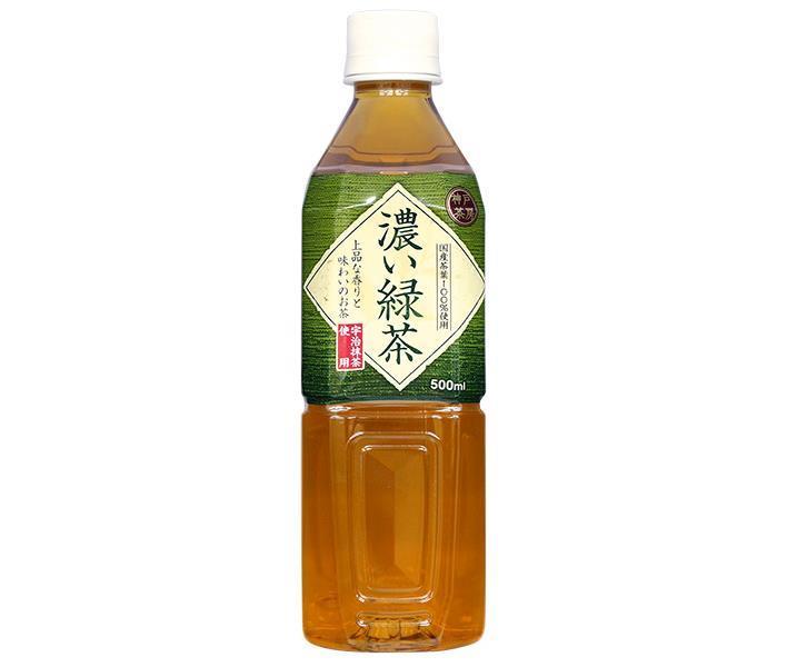 富永貿易 神戸茶房 濃い緑茶 500mlペットボトル×24本入｜ 送料無料 茶飲料 緑茶 お茶 PET