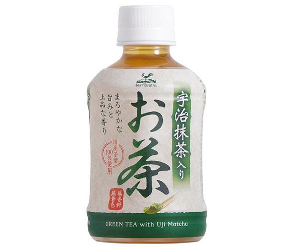 富永貿易 神戸居留地 宇治抹茶入りお茶 280mlペットボトル×24本入｜ 送料無料 茶飲料 煎茶 宇治抹茶 国..