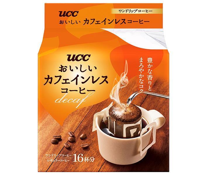 UCC おいしいカフェインレスコーヒー ワンドリップコーヒー (7g×16P)×12(6×2)袋入｜ 送料無料 コーヒー 珈琲