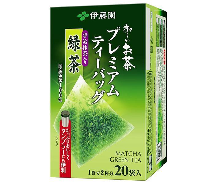 伊藤園 お〜いお茶 プレミアムティーバッグ 宇治抹茶入り緑茶 20袋入×4箱入×(2ケース)｜ 送料無料 ティーバッグ 緑茶 抹茶