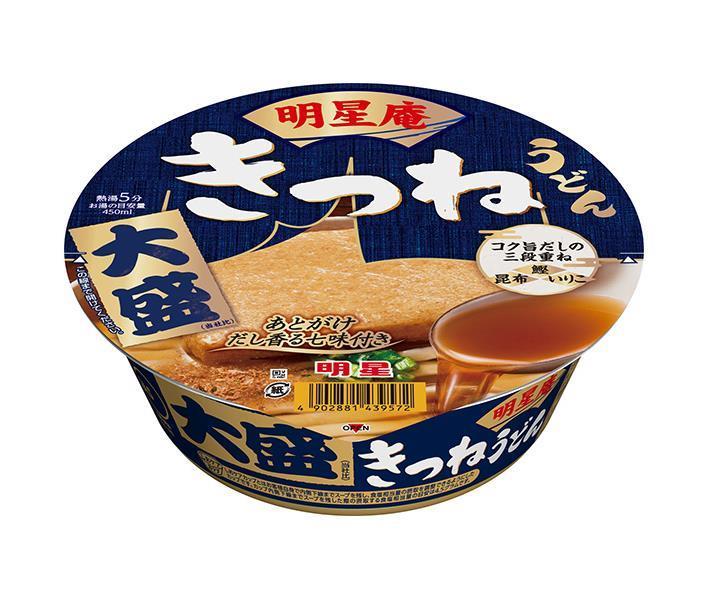 明星食品 明星庵 きつねうどん 大盛 105g×12個入｜ 送料無料 インスタント食品 即席麺 カップめん うどん 大盛り