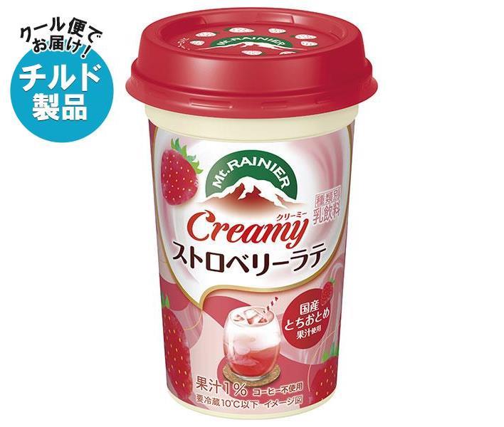 【チルド(冷蔵)商品】森永乳業 マウントレーニア クリーミーストロベリーラテ 240ml×10本入｜ 送料無料 ストロベリー いちご 苺 ドリン..